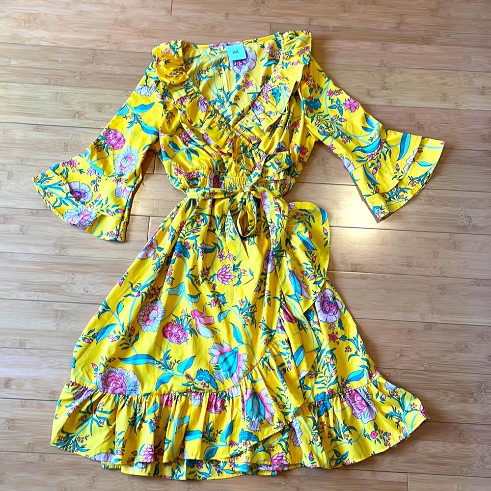 ASOS silk floral empire waist dress